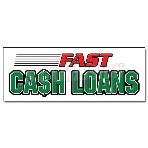 Signmission FAST CASH LOANS DECAL sticker pawn shop loan no credit check quick money, D-12 Fast Cash Loans D-12 Fast Cash Loans